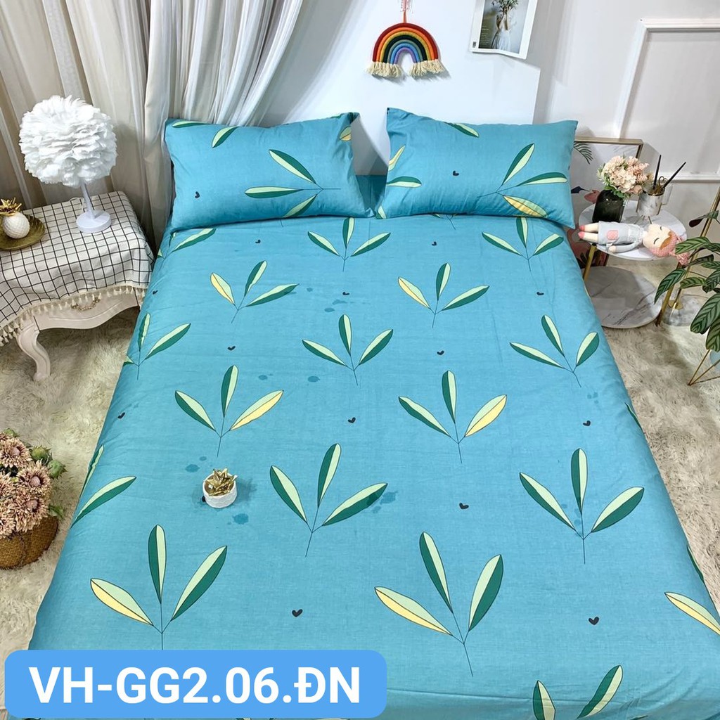 Bộ ga gối cotton hàng nhập làm mới không gian phòng ngủ