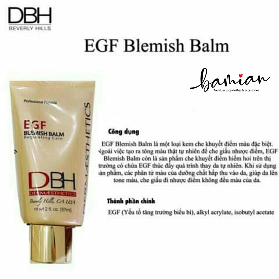 Kem phủ che khuyết điểm DBH EGF Blemish Balm Gold 57ml (chính Hãng)