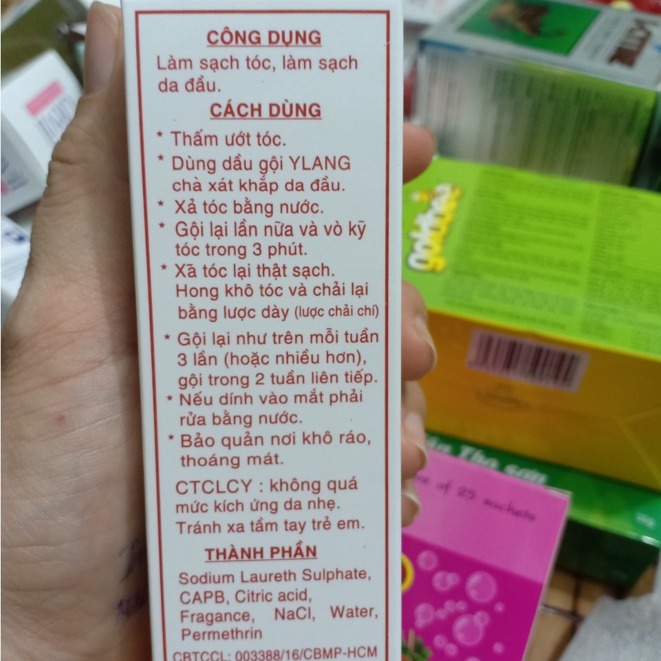 Dầu gội đầu Y LANG giúp loại bỏ chí,chấy trên tóc