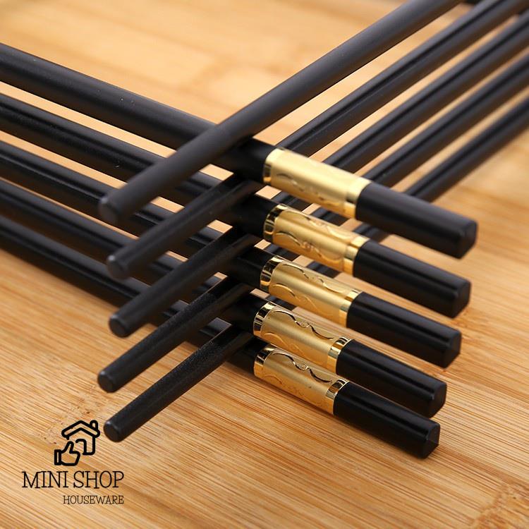 Đũa Ăn Hợp Kim Mạ Vàng Cao Cấp Combo 10 Đôi