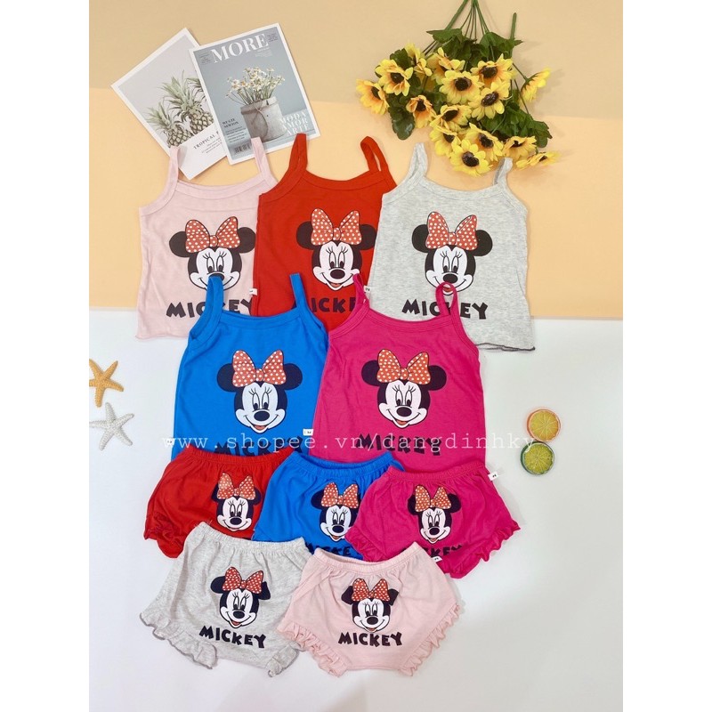 BỘ 2 DÂY BÉ GÁI IN HÌNH MICKEY 8-18Kg