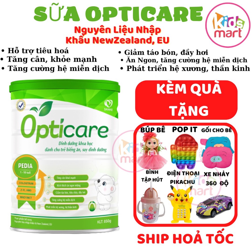 MUA 1 TẶNG 2 Sữa OPTICARE đủ số Infant Pedia GrowIQ 380g, 850g