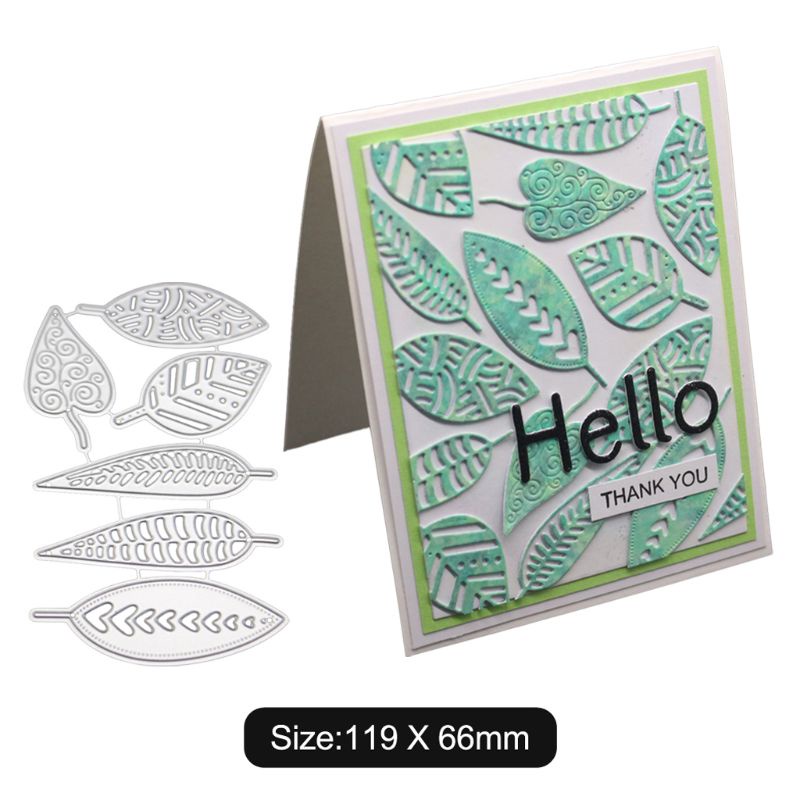 Khuôn Cắt Giấy Kim Loại Hình Lá Cây