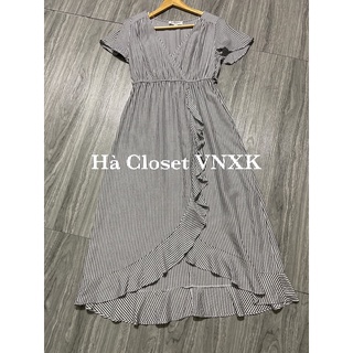 Đầm Maxi Kẻ Sọc Xuất Dư