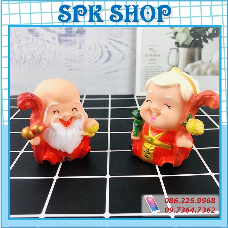 [FREESHIP❤️] Tượng ông thọ bà thọ trang trí bánh sinh nhật- Trang trí bánh sinh nhât bánh kem - SPK Shop