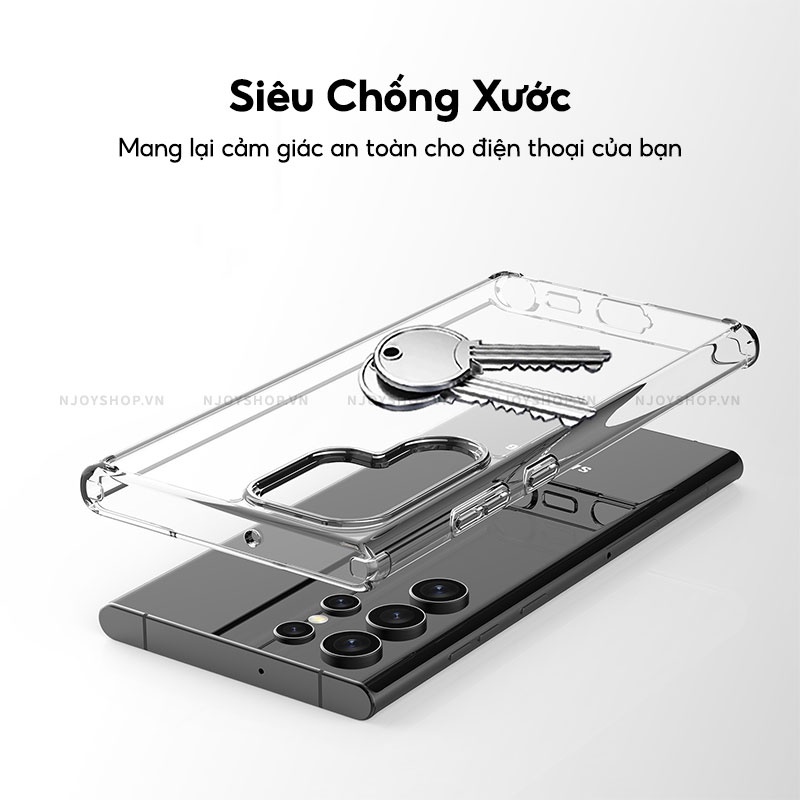 Ốp Trong Suốt Likgus Crystal Chống Ố Vàng Bất Tử Bảo Vệ Camera Lưng Pc Cứng Trong Suốt Chống Trầy Cho Samsung S22 Ultra