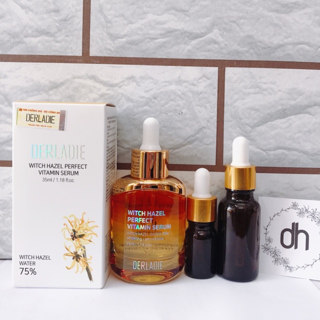 Tinh chất serum Derladie witch hazel perfect vitamin chiết xuất cây phỉ phục hồi da mụn và hư tổn 35ml