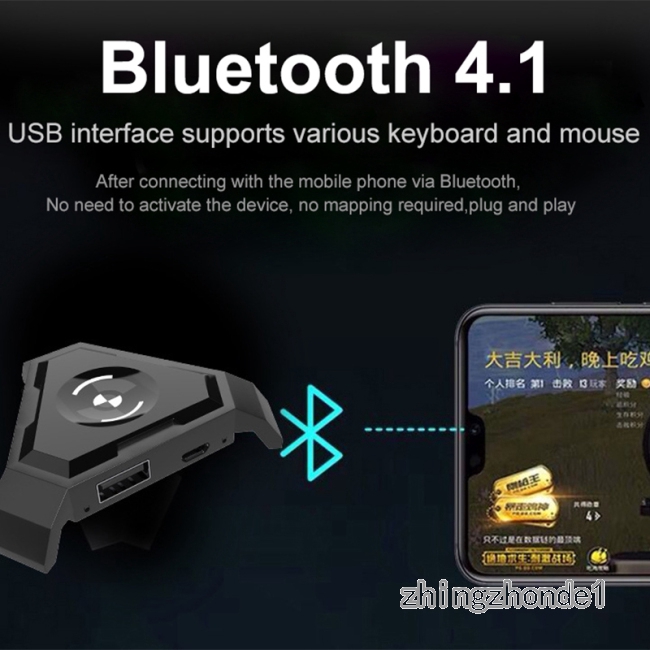 Bộ Điều Hợp Chuột Và Bàn Phím Bluetooth Chơi Game Pubg Cho Điện Thoại Android