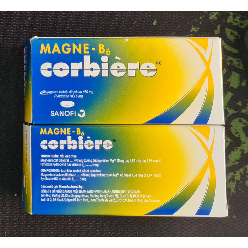 Magne B6 Corbiere (Hộp 50 viên) - Bổ sung Magiê và Vitamin B6 cho cơ thể