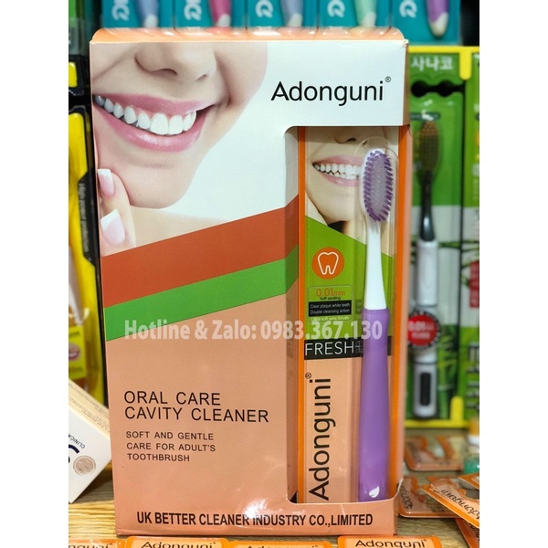 MSP-026 Sỉ 1 hộp 30 chiếc Bàn chải đánh răng Adonguni (hàng chuẩn Anh Quốc )