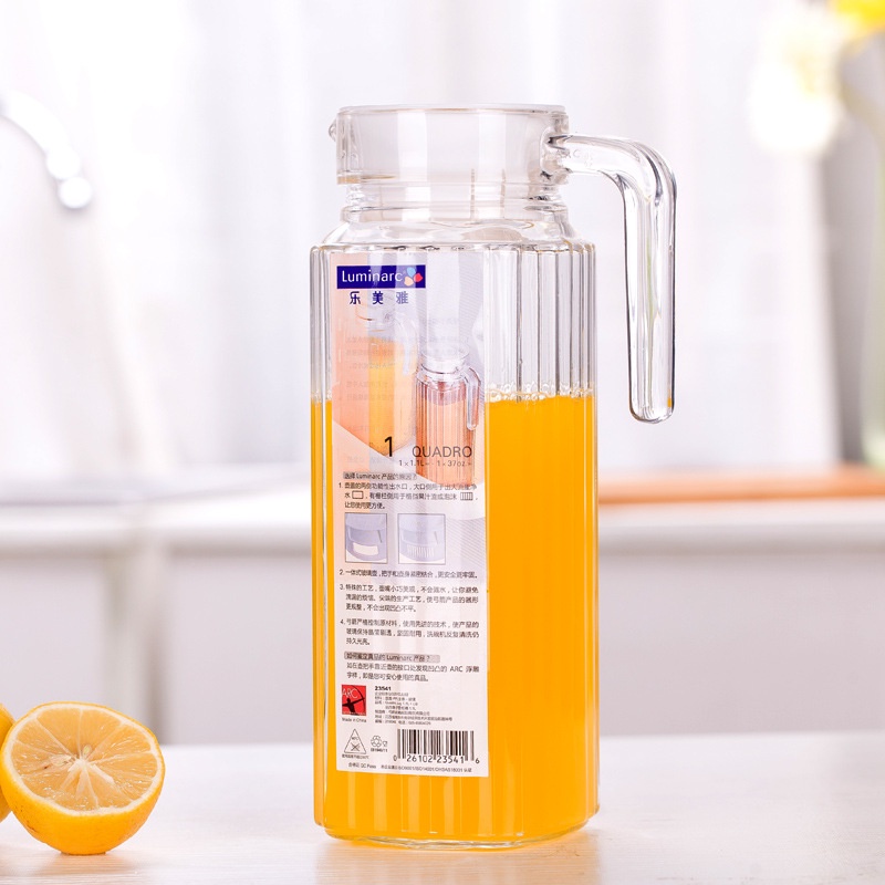 Bình thủy tinh đựng nước có nắp đậy cao cấp thể tích 1100ml – Gia dụng bếp