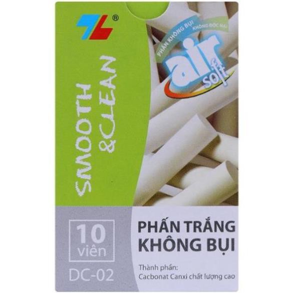 Phấn Trắng Viết Bảng Không Bụi Thiên Long DC02 - Viết Nét Chữ Rõ Ràng, Không Độc Hại Khi Sử Dụng