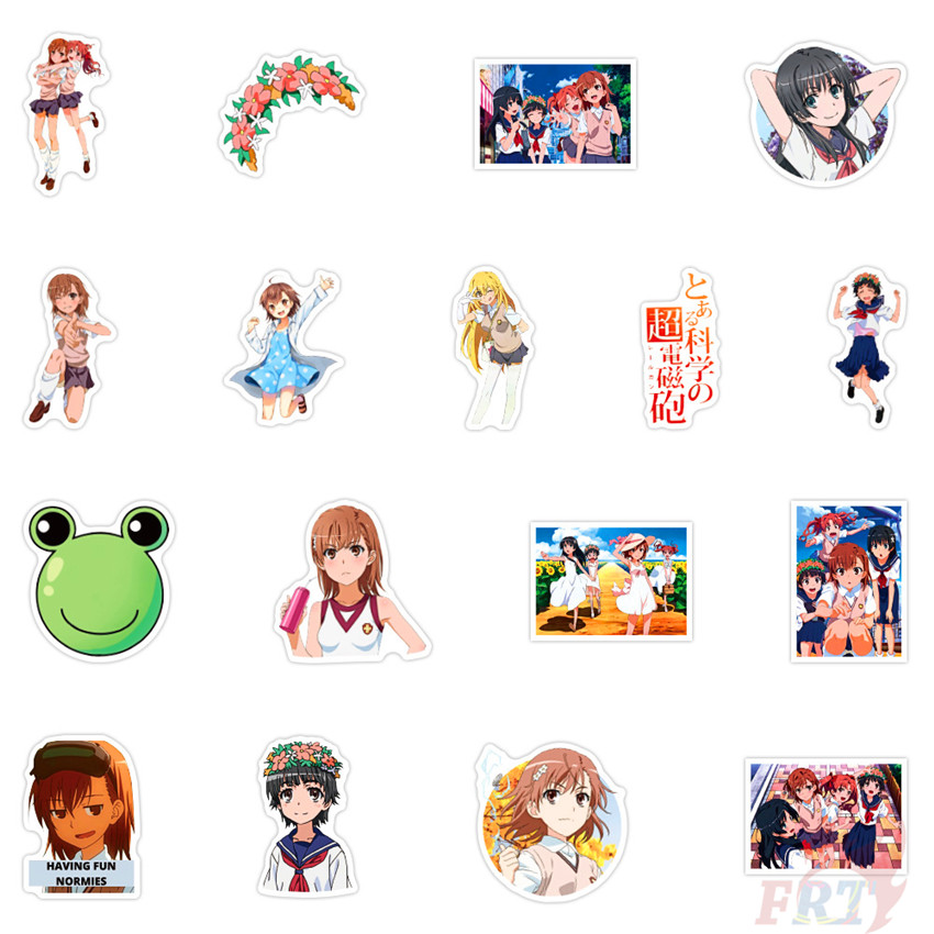 Bộ 50 Miếng Dán Sticker Chống Thấm Nước Họa Tiết Hoạt Hình Misaka Mikoto 02