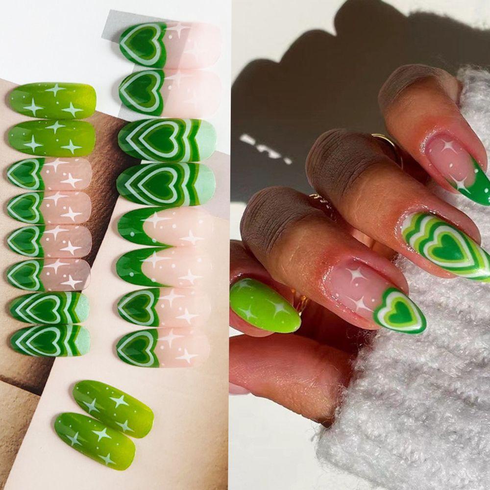 Bộ 24 Móng Tay Giả Dạng Nhấn Che Phủ Toàn Diện DIY