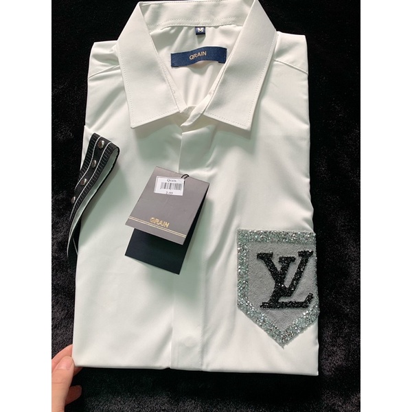 [Được xem hàng]💥Áo sơ mi nam cộc tay VL màu trắng, chất lụa thái không nhăn | BigBuy360 - bigbuy360.vn