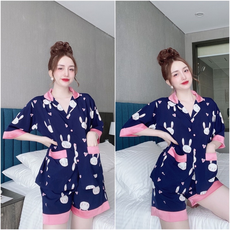 Đồ bộ nữ lụa Nhật bigsize hàng thiết kế, Đồ bộ mặc nhà pijama chất vải mát (50 - 110kg)