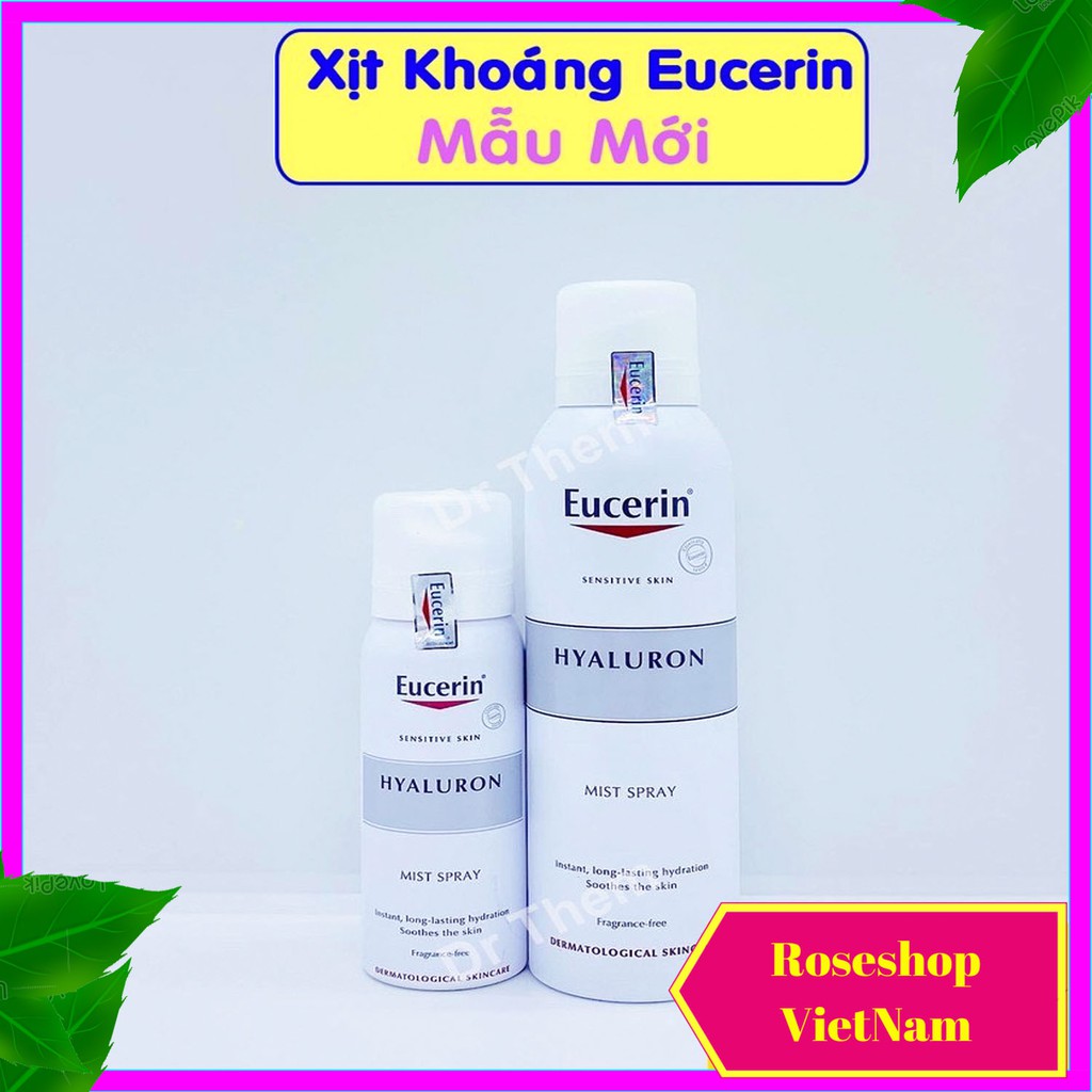 ✅[CHÍNH HÃNG] Xịt Khoáng Eucerin Hyaluron Mist Spray - Dưỡng Ẩm Cho Da Nhạy Cảm Ngăn Ngừa Lão Hóa ROSESHOP VIETNAM SP42