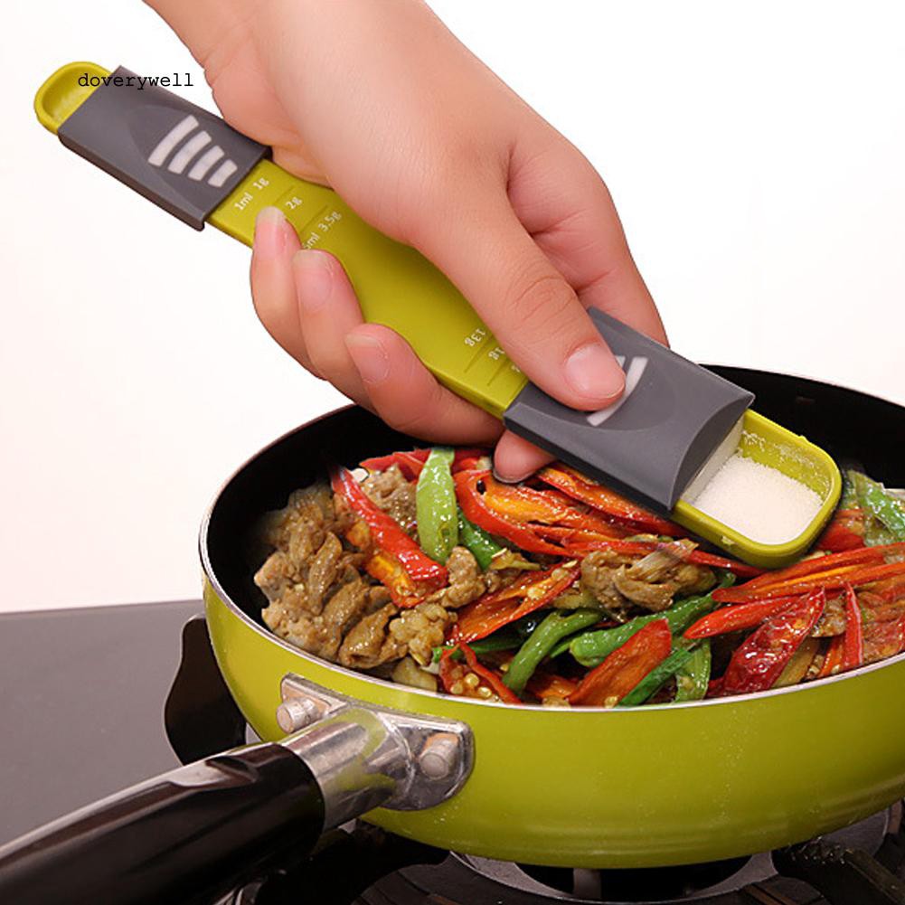 Muỗng đo lường 2 đầu bằng nhựa tiện lợi cho nhà bếp