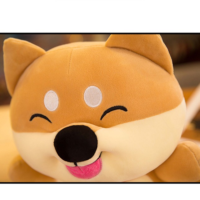 Gấu Bông Chó 𝐀̉𝐍𝐇 𝐓𝐇𝐀̣̂𝐓 - 𝐅𝐒 Shiba Cười Siêu Cute 35 cm