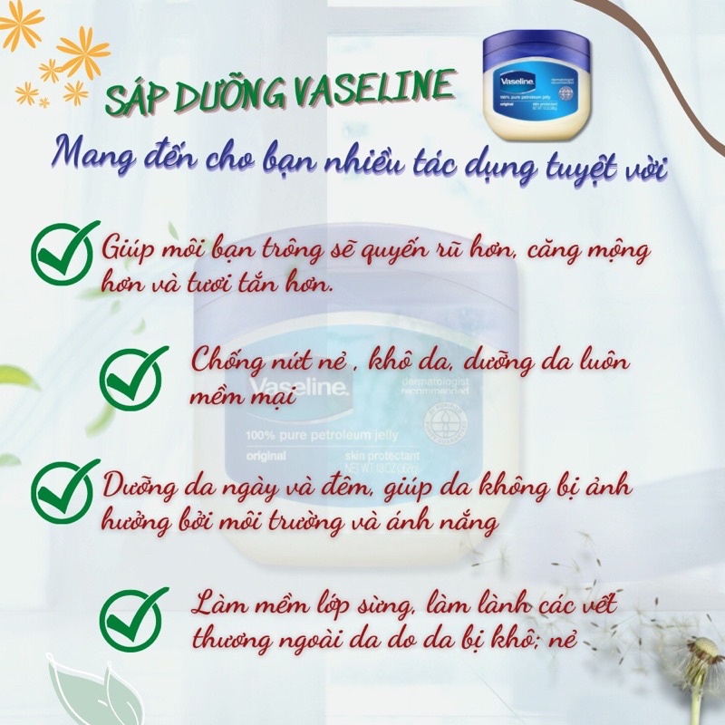 Sáp Dưỡng Ẩm Vaseline 50ml và 100ml (chính hãng )- USA