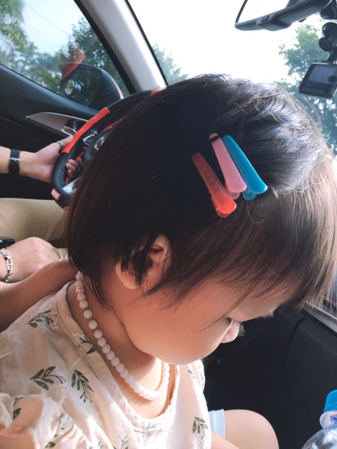 B56 Sét 5 chiếc kẹp tóc trơn màu sắc cho bé giá sỉ