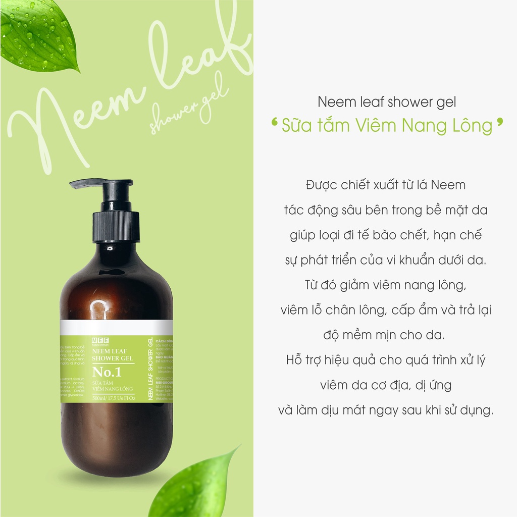 Liệu trình Viêm Nang Lông NEEM - MEE NATURAL