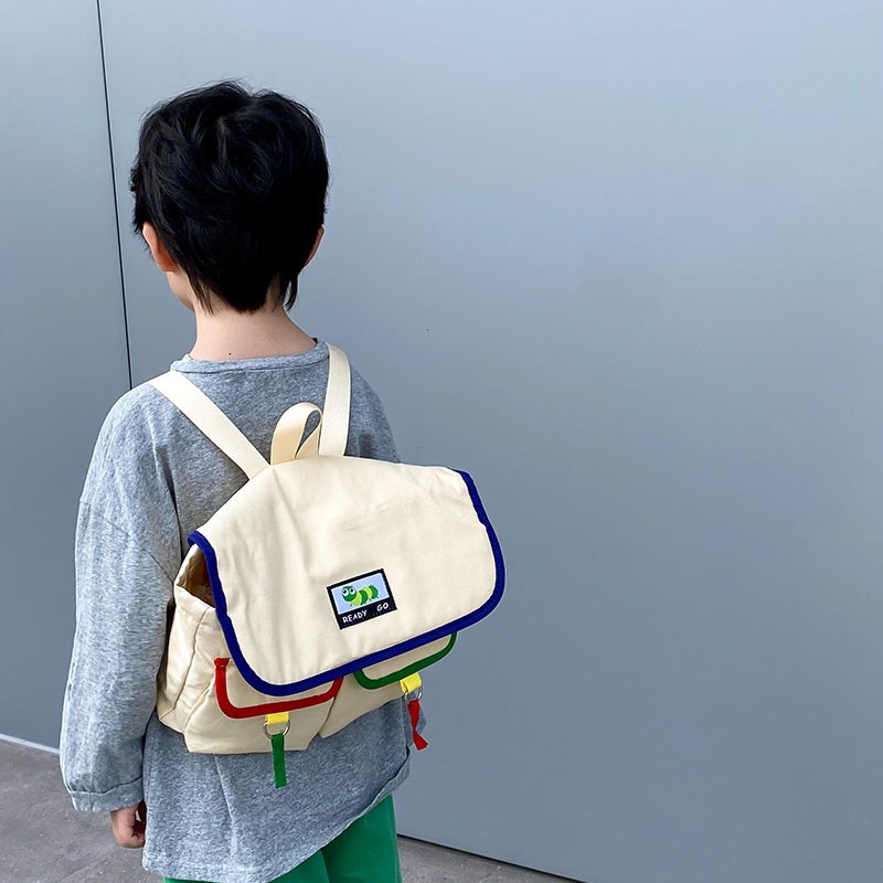 Ba lô vuông nắp bảng to cho bé trên 2 tuổi B880