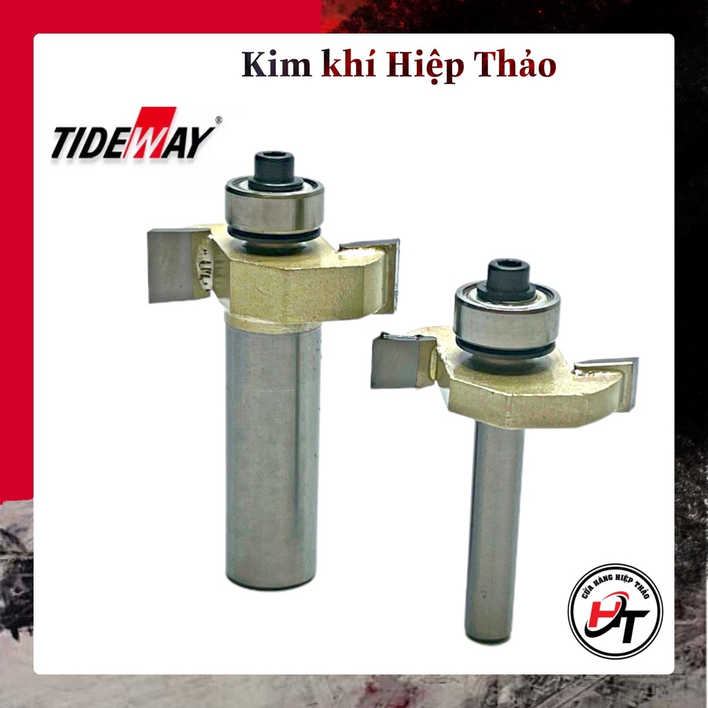Mũi phay gỗ cuốc rãnh 2 cánh mũi móc ngang TIDEWAY cao cấp MSC-TW