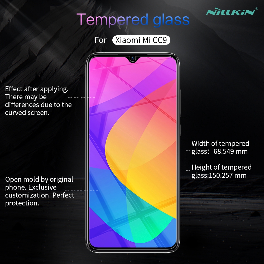Kính Cường Lực NILLKIN Cho Xiaomi Mi CC9 Mi 9 Lite Bảo Vệ Màn Hình Chống Nổ 0.33mm