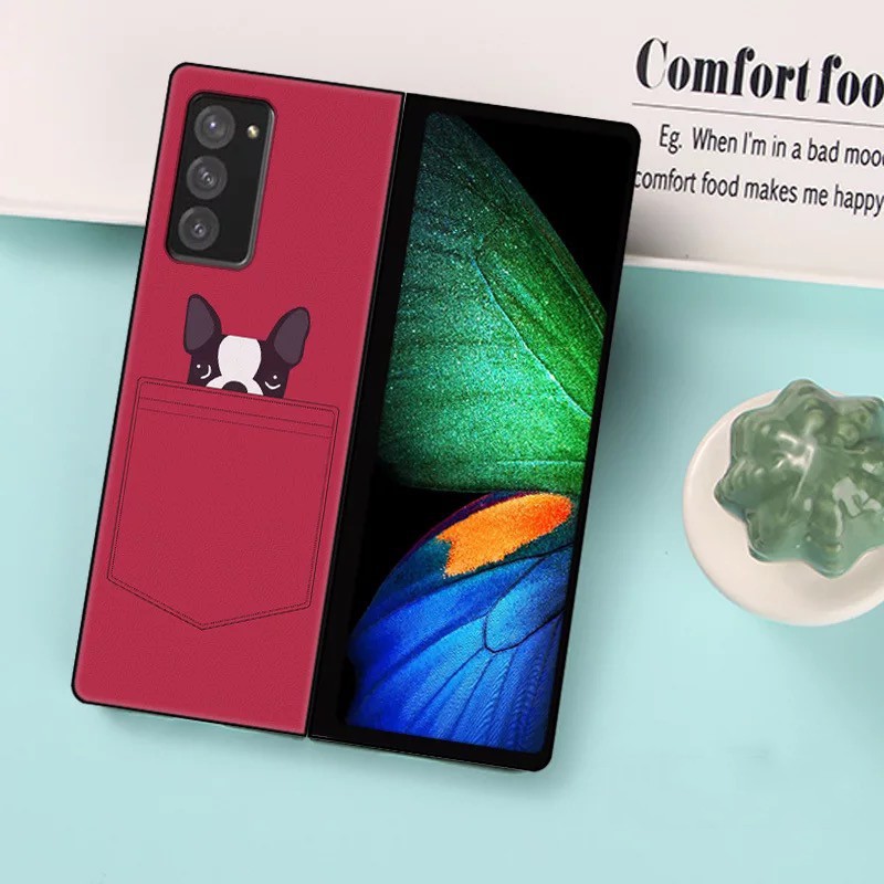 Bao Da Nắp Gập Họa Tiết Sáng Tạo Cho Samsung Galaxy Z Fold 2 5g W21