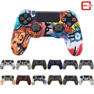 Camouflage Case Graffiti Studded Dots Silicone Rubber Gel Skin for Sony PS4 Slim/Pro Controller for
