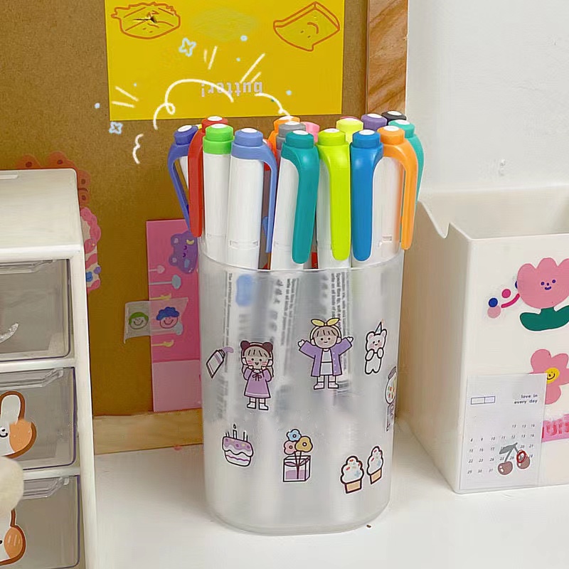 Bút Đánh Dấu Hai Đầu Mềm Mại Với 25 Màu Sắc Khác Nhau Tùy Chọn