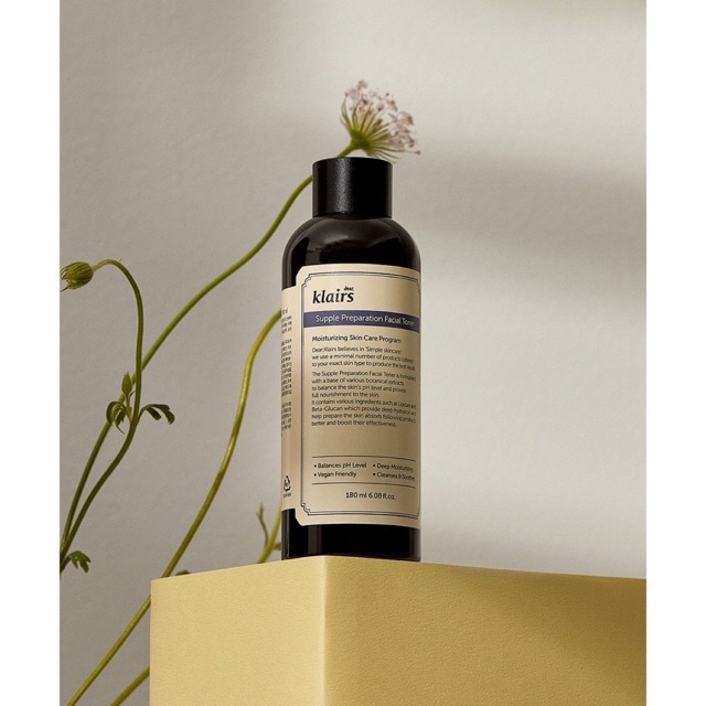 Nước Hoa Hồng Làm Sạch, Dưỡng Ẩm, Se Khít Lỗ Chân Lông Klairs Supple Preparation Facial Toner 180ml