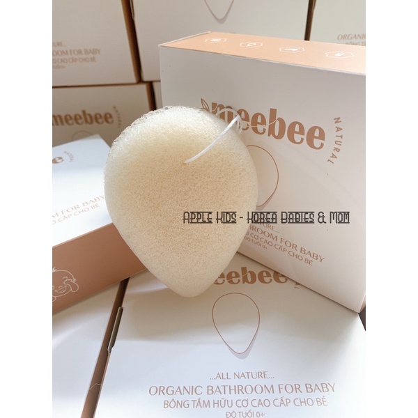 [ Sẵn] Bông tắm Meebee Organic siêu tạo bọt siêu tiết kiệm khi tắm bé