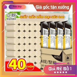 BỊCH GIẤY VỆ SINH GẤU TRÚC SIPIAO 40 CUỘN (4 DÂY X 10 CUỘN) ( TỔNG KHO GIA DỤNG GIÁ GỐC )  [FreeShip – HÀNG MỚI]