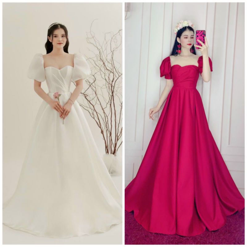 váy đi tiệc váy cưới cô dâu
