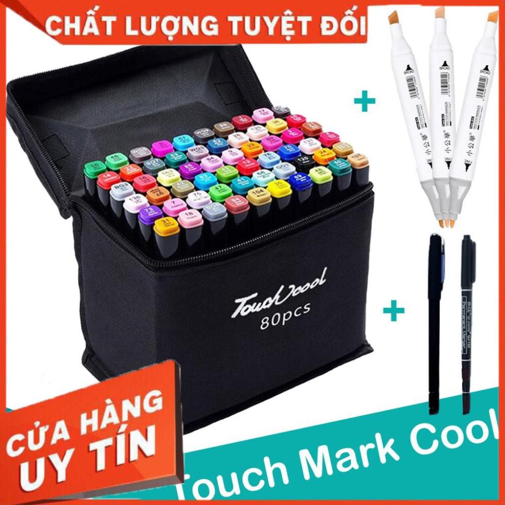 [Free Ship] Bút vẽ, bút màu Marker Touch Mark Cool Túi Vải Bộ 30/60/80 màu ngọt ngào vẽ anime,chân dung,phong cảnh