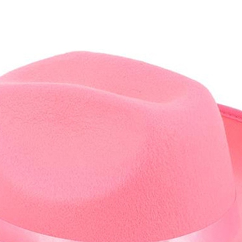 Mũ Fedora Vải Nỉ Dày Dặn Màu Trơn Nhẹ Nhàng Có Vành Che Nắng Kiểu Cao Bồi Phương Tây Cho Nam Và Nữ