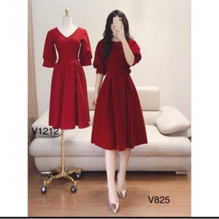 Váy Thiết Kế Nhung Đỏ