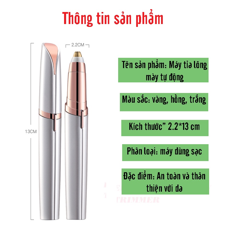 Máy tỉa lông mày Bút tỉa lông mày Máy cạo lông mini đa năng Cạo lông tơ mặt ria mép Hình son môi Cạo râu