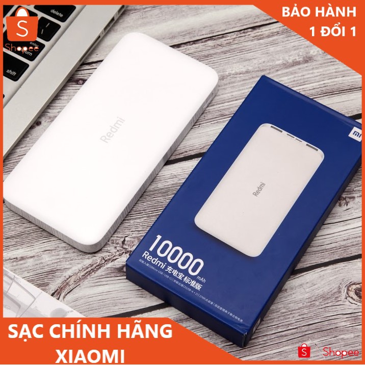 Pin sạc dự phòng Xiaomi Redmi 10000MAH - Hàng Chính Hãng - Cổng sạc nhanh - Bảo hành 3 năm 1 đổi 1 trong 7 ngày