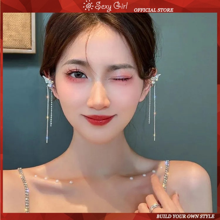 Bông Tai Dáng Dài Hình Bướm Xinh Xắn Thời Trang Mùa Hè Cho Nữ