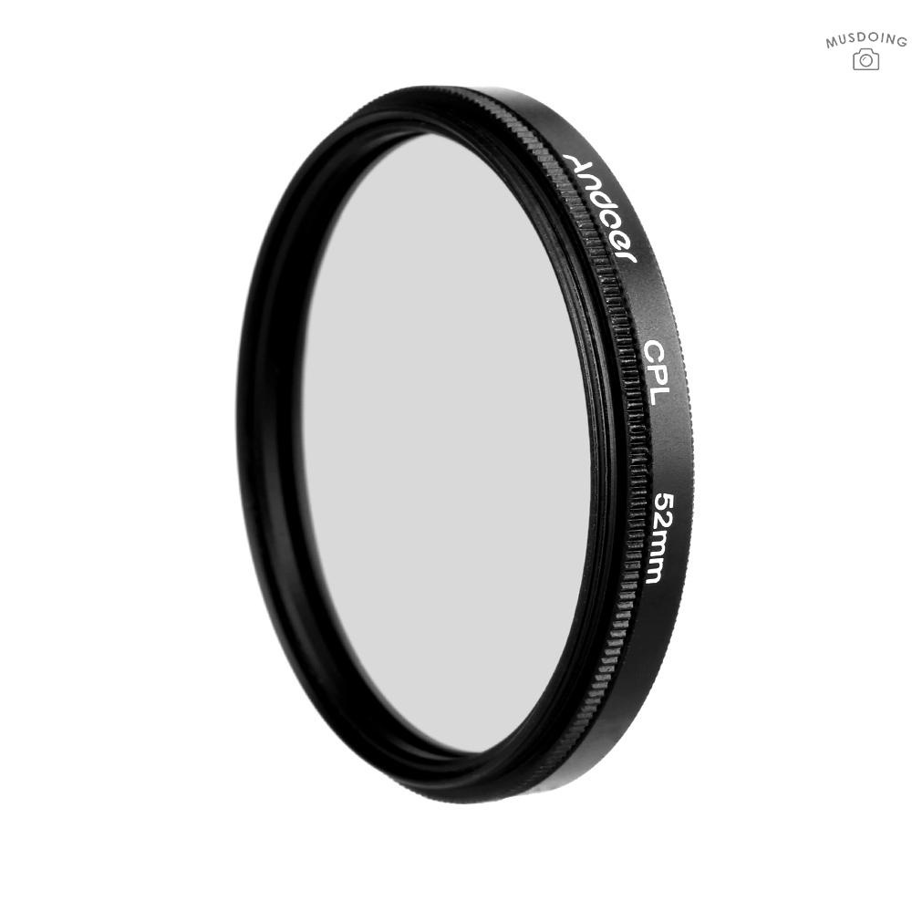 ღ Andoer 52mm UV+CPL+Close-Up+4 +Star 8-Point Filter Circular Filter Kit Circular Polarizer Filter Macro Close-Up Star 8-Point Filter with Bag for Nikon Canon Pentax Sony DSLR Camera