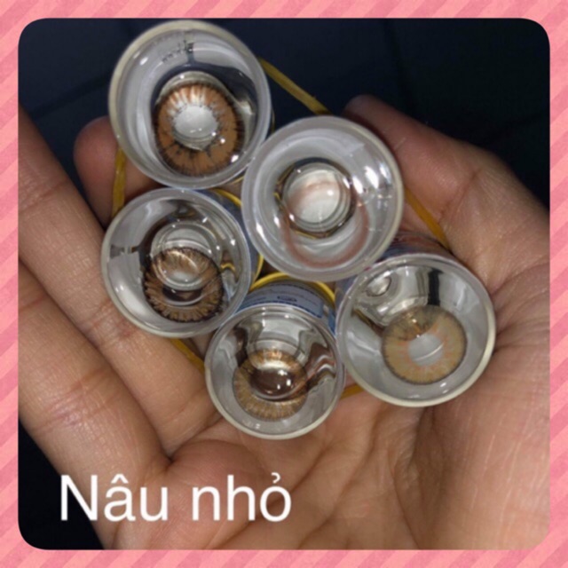 Lens nâu Tây giãn nhỏ 14.0-14.2 inbox chọn mẫu