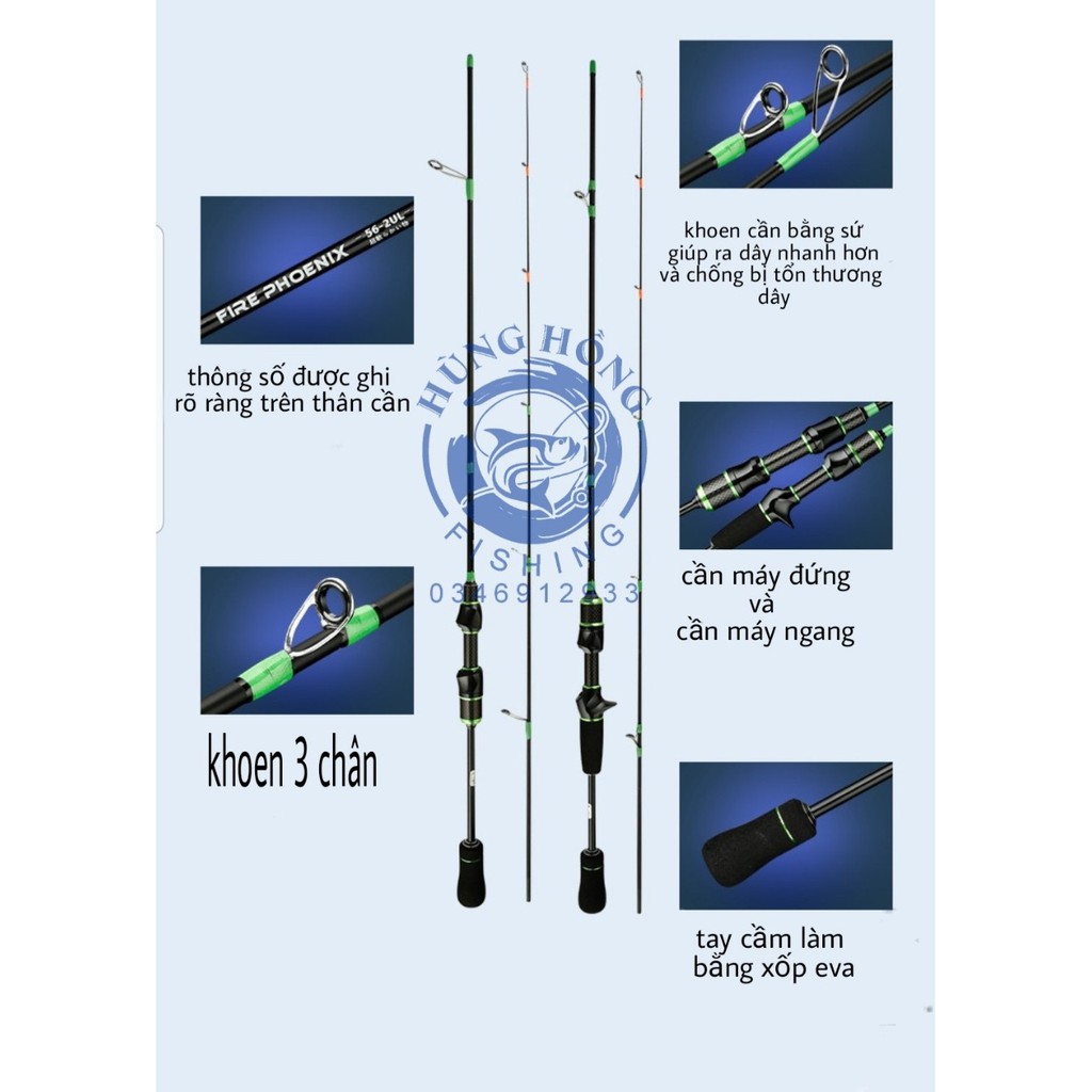 Cần Câu Lure UL Fire Phoenix  Cần Câu Lure _ Đồ Lure Mẫu Mới Nhất 2021