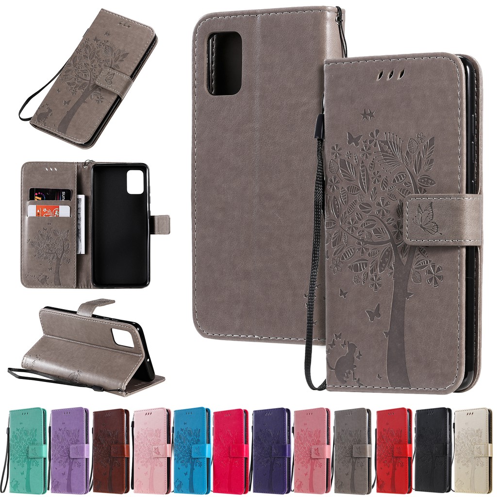 Bao da điện thoại dập nổi hình cây cho Samsung Galaxy A51 A71 | BigBuy360 - bigbuy360.vn