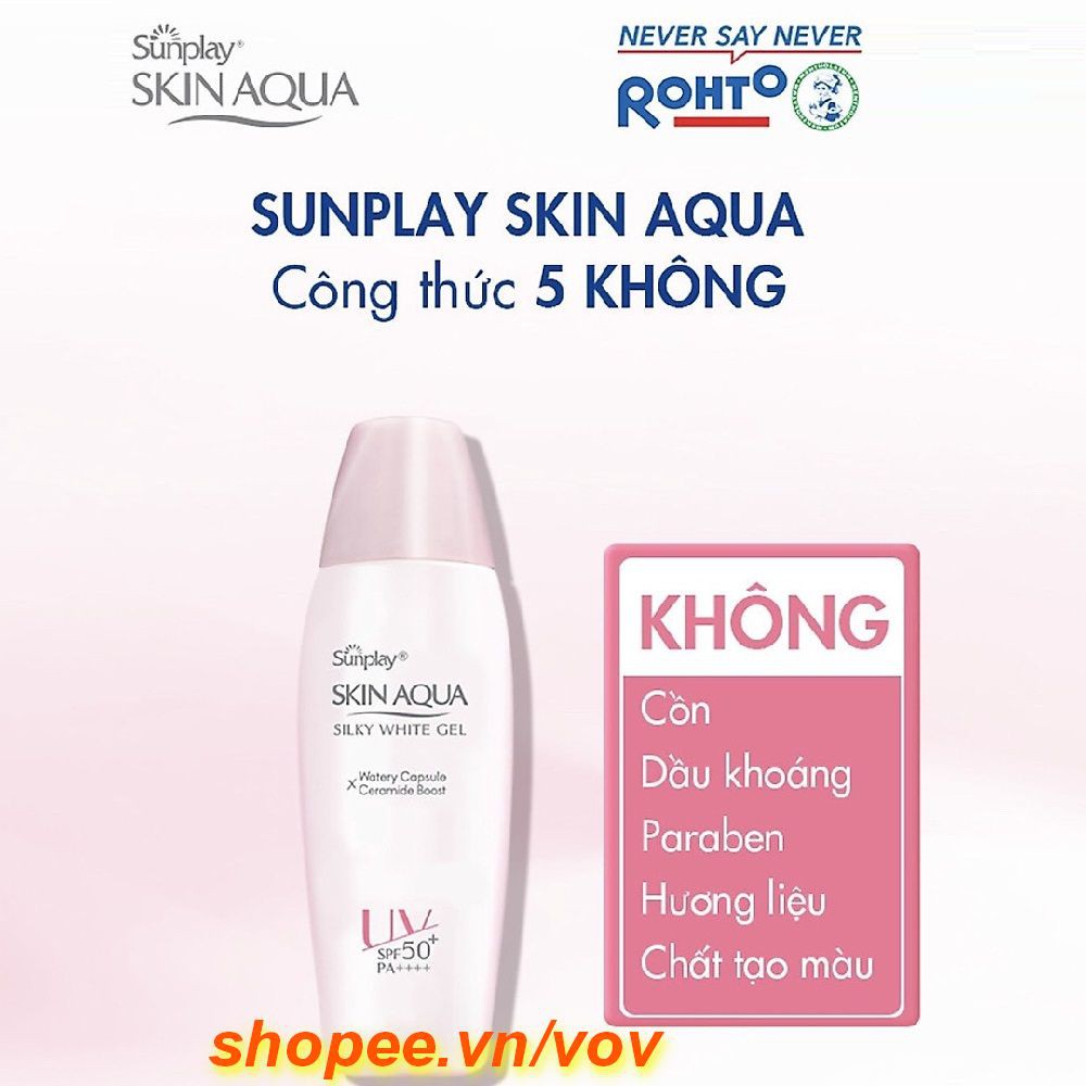 Gel Chống Nắng 30G Sunplay Skin Aqua Silky White Gel SPF 50 PA+++ Dưỡng Da Trắng, vov Cung Cấp & Bảo Trợ.