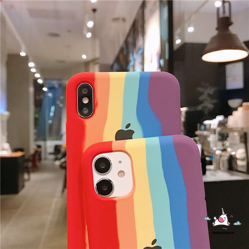 Ốp điện thoại silicon màu cầu vồng cho iphone 11 Pro Max 6 6s Plus 7 8 8plus 8plus 7plus Xs Max Xr X Iphone SE 2020 | BigBuy360 - bigbuy360.vn