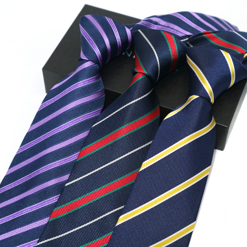 Cà Vạt 8CM Họa Tiết Sọc Sang Trọng Cho Nam