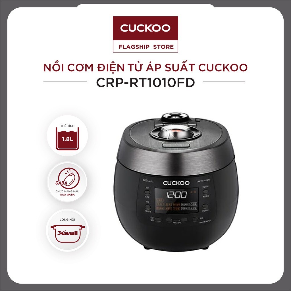 Nồi cơm áp suất điện tử Cuckoo CRP-RT1010FD 1.8L nhập khẩu Hàn Quốc